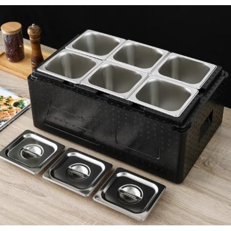 保溫箱 麗天 規(guī)格：外徑59*375*27  內(nèi)徑51.5*30*20，內(nèi)1/6份數(shù)盆高20cm 304不銹鋼