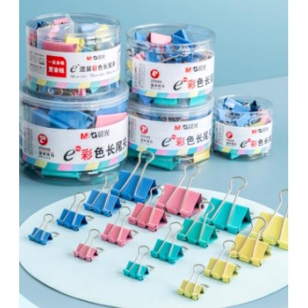 晨光 M＆G Eplus彩色長(zhǎng)尾夾 1號(hào) ABS92738 50mm 12個(gè)/筒