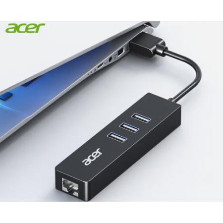 宏碁（acer）分線器	千兆網(wǎng)口+USB3.0*3(usb口)黑色