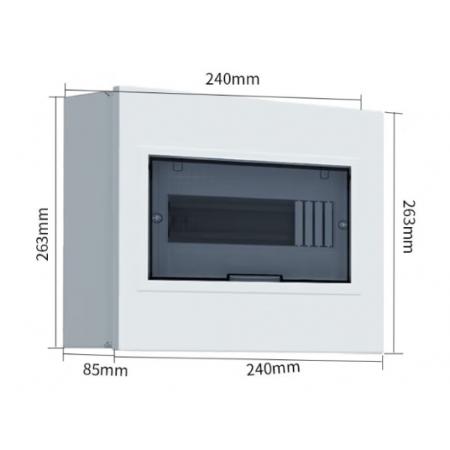 配電箱明裝10回路 德力西PZ30v	配空開(kāi)漏保