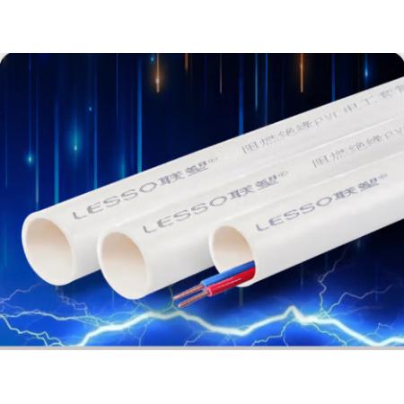 聯(lián)塑（LESSO）PVC電工穿線管dn20 4分管外徑20mm絕緣阻燃網(wǎng)線室外下藏線管 20米16個接頭加10個管卡