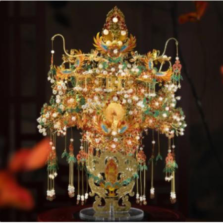 拼酷十里紅妝點(diǎn)翠鳳冠3D金屬拼圖