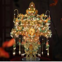 拼酷十里紅妝點(diǎn)翠鳳冠3D金屬拼圖