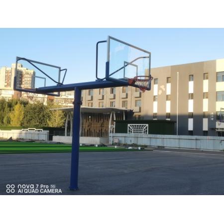 海燕式圓管籃球架     定制   勁速體育（籃架伸臂為1800mm，籃圈上沿離地面高3050mm）含安裝服務(wù)